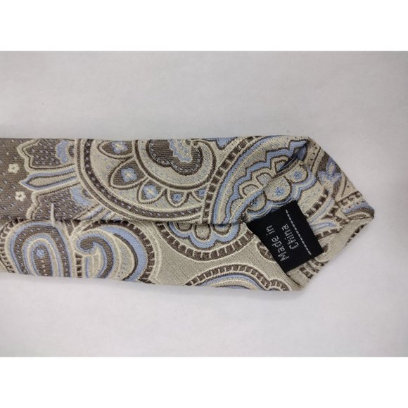 3x Pronto Uomo Men's Neckties ties All Silk Paisley geometric shapes squares - Picture 9 of 16